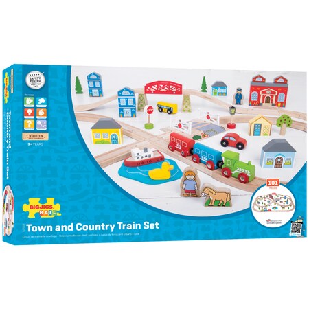 Bigjigs Rail Town + Country Train Set BJT015